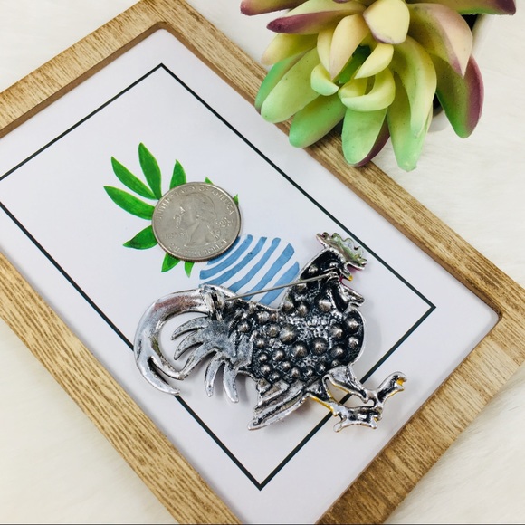 Only ships with $15 orders. Purple Chicken Brooch - Picture 3 of 4